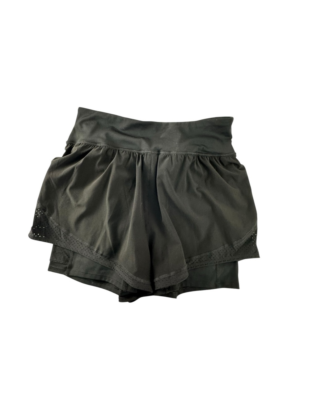 Spanx Black Women's Layered Athletic Shorts L